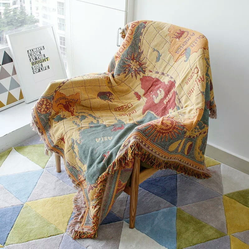 Cuiforest Boho Reversible Throw Blanket - 50x60 Inches, 85% Polyester 15% Cotton, Colorful Bohemian Tapestry For Couch & Bed - View #7