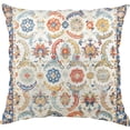 thumbnail image 1 of Boho Throw Pillow Cover Blue Orange Carpet Pattern Antique Ethnic Decorative Pillow Cases Home Decor Square 20x20 Inches Pillowcase, 1 of 6