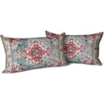 thumbnail image 1 of Boho Throw Pillow Covers 12x20 inch Set of 2 Monaco Rug Persian Carpet Double Sided Pattern Cotton Soft Pillow Case Cushion Cover Pillowcase for Couch Sofa Bed Decorative (Rose Red), 1 of 6