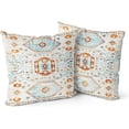 thumbnail image 1 of Boho Throw Pillow Covers 16x16 inch Set of 2, Bohemian Carpet Double Sided Pattern Soft Plush Cushion Cover for Farmhouse Couch Sofa Bed Decorative, Only Pillowcase, 1 of 1