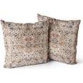 thumbnail image 1 of Boho Throw Pillow Covers 16x16 inch Set of 2 Ethnic Floral Cotton Short Plush Square Cushion Cover Standard Pillowcase for Men Women Home Decorative Sofa Armchair Bedroom Livingroom, 1 of 6