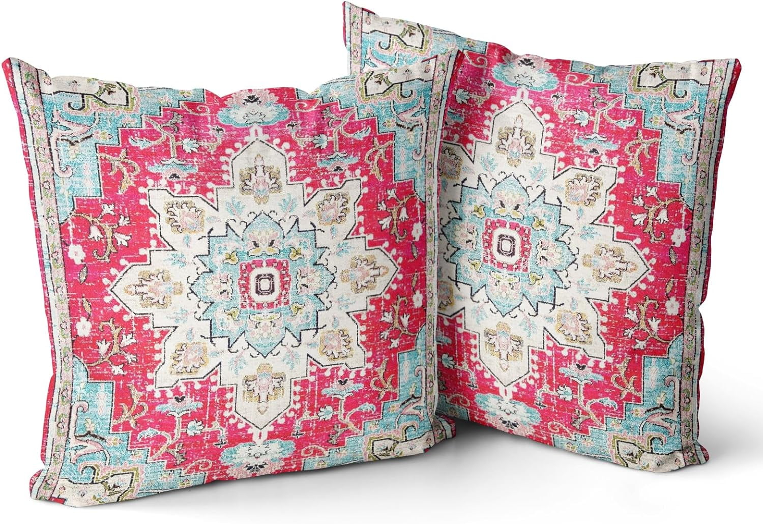 Boho Throw Pillow Covers 16x16 inch Set of 2 Monaco Rug Persian Carpet
