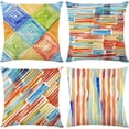 thumbnail image 1 of Boho Throw Pillow Covers 18x18 Set of 4, Monaco Rug Persian Carpet Decorative Pillows Covers for Couch, Sofa Pillows Case for Living Room, Bohemia Ethnic Style Sofa Cushion Case (18x18 inch), 1 of 6