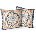 thumbnail image 1 of Boho Throw Pillow Covers 18x18 inch Set of 2, Blue White Monaco Vintage Double Sided Pattern Mandala Pillow Cushion Cover Bohemian Pillowcase for Couch Sofa Bed Decorative, 1 of 6
