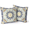 thumbnail image 1 of Boho Throw Pillow Covers 18x18 inch Set of 2, Blue White Monaco Vintage Double Sided Pattern Mandala Pillow Cushion Cover Bohemian Pillowcase for Couch Sofa Bed Decorative, 1 of 6