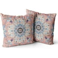 thumbnail image 1 of Boho Throw Pillow Covers 18x18 inch Set of 2 Burnt Pink Terracotta Rust Colored Throw Pillows Boho Home Decor for Bedroom Living Room Couch & Sofa (No Inserts), 1 of 6