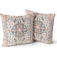 thumbnail image 1 of Boho Throw Pillow Covers 18x18 inch Set of 2 Monaco Rug Carpet Double Sided Pattern Cotton Soft Pillow Case Cushion Cover Pillowcase for Couch Sofa Bed Decorative(Orange), 1 of 6
