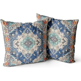 Boho Throw Pillow Covers 16x16 inch Set of 2 Burnt Orange Yellow Terracotta Rust Colored Throw Pillows Boho Home Decor for Bedroom Living Room Couch Sofa No Inserts Walmart