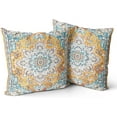 thumbnail image 1 of Boho Throw Pillow Covers 18x18 inch Set of 2 Monaco Rug Persian Carpet Double Sided Pattern Short Plush Cotton Soft Pillow Case Cushion Cover Pillowcase for Couch Sofa Bed Decorative (Yellow), 1 of 6