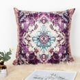 thumbnail image 1 of Boho Throw Pillow Covers 20x20 inch Monaco Rug Persian Carpet Double Sided Pattern Cotton Soft Pillow Case Cushion Cover Pillowcase for Couch Sofa Bed Decorative (Purple), 1 of 6
