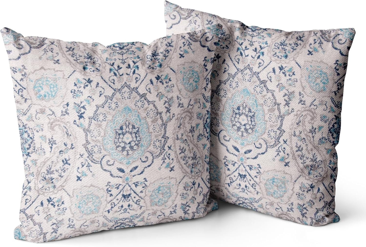 Boho Throw Pillow Covers 20x20 inch Set of 2 Terracotta Rust Blue ...