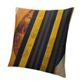Boho Throw Pillow Covers Mid Century Bohemian Black Orange Abstract Geometric Arts Minimal