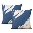 thumbnail image 1 of Boho Throw Pillow Covers, Mid Century Modern Aesthetic, 20x20 inch Set of 2, Navy Blue Burnt Orange Abstract Design, Perfect Geometric Minimalist Art Decor for Home, Couch, Bed, 1 of 7