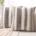 thumbnail image 1 of Boho Throw Pillow Covers Protector 18x18 Set of 2 Farmhouse Decorative Cushion Case Pillowcases(Pillow Covers Only No Inserts), 1 of 7