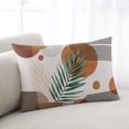 thumbnail image 1 of Boho Toddler Pillow Covers 16x24 Inch, Modern Abstract Art Leaves Cycle Stripes Geometric Decorative Pillowcase with Zipper, Microfiber Breathable Throw Pillowcases for Sofa Bed Living Room, 1 of 9