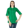 thumbnail image 1 of Boho Top Dress Solid Wear Casual Tunic Women Clothing Cotton Summer Sundress, 1 of 4