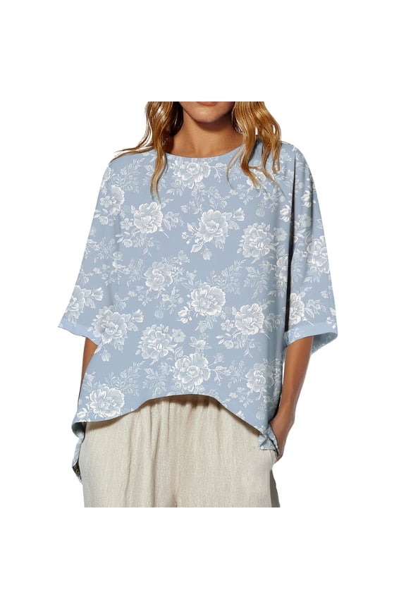 Boho Tops For Women Winter Oversized Sweatshirt Cotton Long Sweaters White Fall Tops Dressy Casual Long Sleeve Blouses Floral My Items