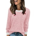 thumbnail image 1 of Boho Tops For Women Winter Pullover Sweatshirts Long Sweaters 2025 Crewneck Sweatshirts Pack Long Sleeve Tops Ribbed Young Adult Fashion, 1 of 6