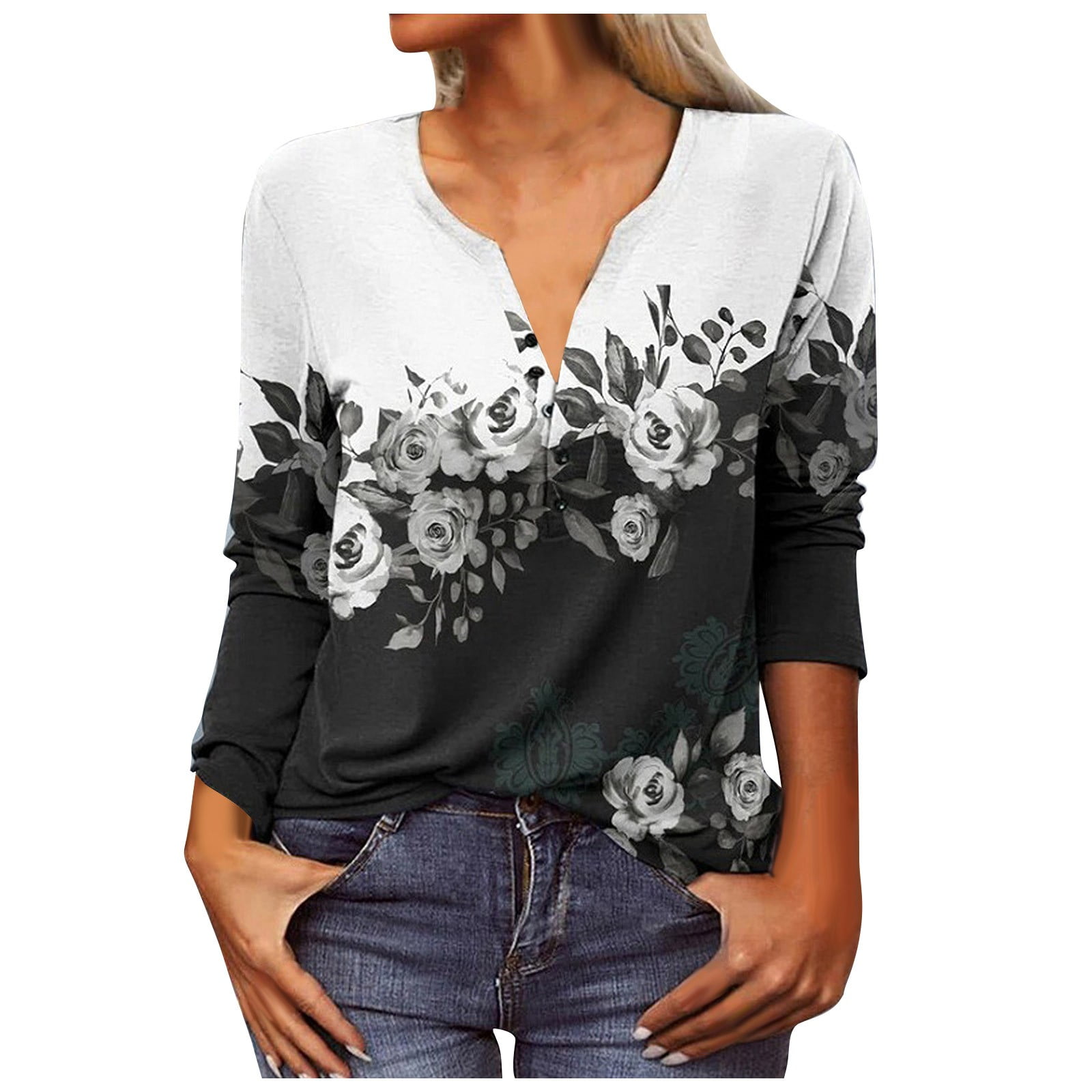 Black boho cheap tops