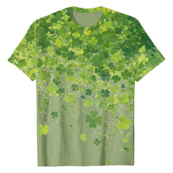 Boho Tops for Women Graphic Print Short Sleeve Crew Neck Soft Street Style Womens Spring Clothes,Army Green,XL