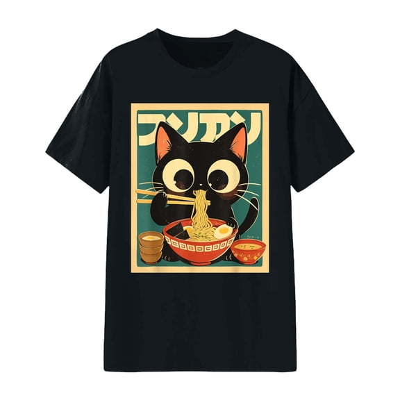 Boho Tops for Women Graphic Print Short Sleeve Crew Neck Soft Womens Shirts Tank,Black,S