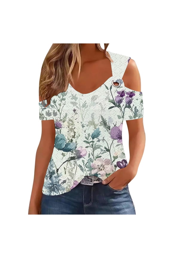 Boho Tops for Women Workout Tops Athletic Tanks Xs Western Tshirts Shirts Cactus Peasant Blouses Short Sleeve