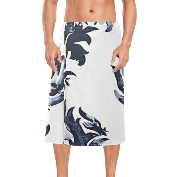 Boho Totem Bath Towel Wrap for Man Adjustable Shower Wrap Button Closure Body Towel for Sauna Gym