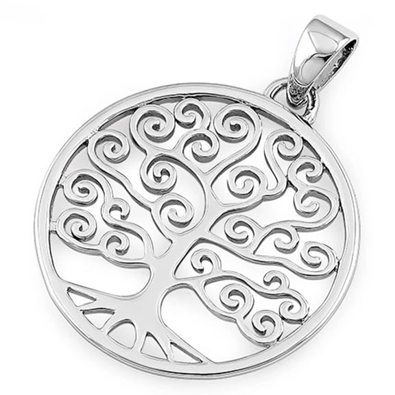 Boho Tree 925 Sterling Silver Mother's Day Gift Pendant Jewelry