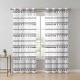 Boho Triangle Sheer Curtains 84 Inch Long 2 Panels, Wave Stripes ...