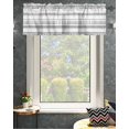 Boho Triangle Stripes Geometric Black Window Valances, Valances for