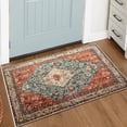 thumbnail image 1 of Boho Tribal 2x3 Washable Small Rugs for Entryway Doormat Indoor Entrance, Throw Rugs with Rubber Backing, Bohemian Soft Non-Slip Bathroom Carpet for Bath Front Door Kitchen Floor, 1 of 8