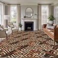 thumbnail image 1 of Boho Tribal 5'x8' Area Rug for Living Room, Abstract Floral Geometric Pattern Art Vintage Washable Non-Slip Rugs for Bedroom Nursery Dining Room, Low-Pile Kitchen Carpet Large Entryway Rugs, 1 of 9