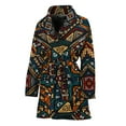 thumbnail image 1 of Boho Tribal Aztec Pattern Women Bathrobe One Size Univeral Fits Fashion Lightweight Plush Fleece Long Robe For Women, 1 of 3