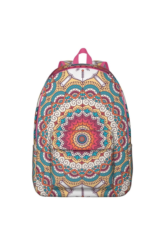Boho Tribal Backpack with Symbolic Vintage Pattern, Spacious and Waterproof for Everyday Use