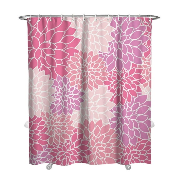 Boho Tribal Earth Tone Shower Curtain 72x84, Vintage Quick-Drying Polyester with Plastic Rings for Farmhouse Bathrooms