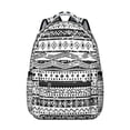 thumbnail image 1 of Boho Tribal Fashion Backpack - 17" Heavy Duty Oxford Fabric, Roomy College Daypack, Water-Resistant Vintage Print for Campus Essentials, 1 of 6