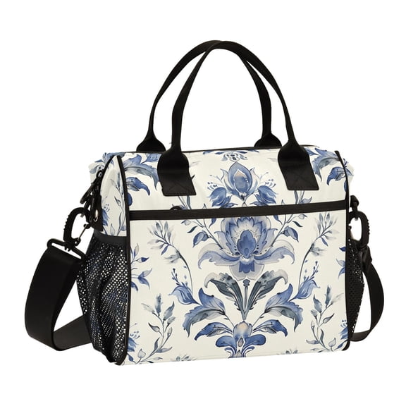 Boho Tribal Floral Flowers Cooler Bag Lunch Bag Soft Cooler Cooling Tote Insulated Lunch Box for Adult Men Women