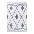 thumbnail image 1 of Boho Tribal Geometric Shag Indoor Tassel Area Rug, Black/Cream, 8' x 10', 1 of 8