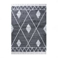 thumbnail image 1 of Boho Tribal Geometric Shag Indoor Tassel Area Rug, Cream/Black, 5' x 8', 1 of 8