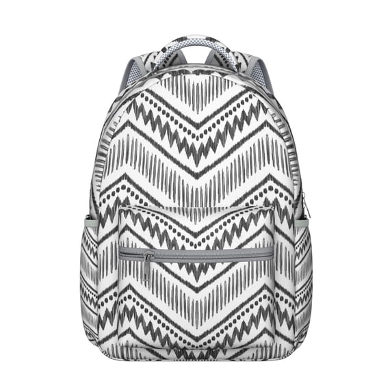 Boho Tribal Print Backpack - Extra Large 17" Laptop Compartment & Heavy Duty Oxford Material | Roomy Water-Resistant College Daypack for Students, Dorm Life & Commuting