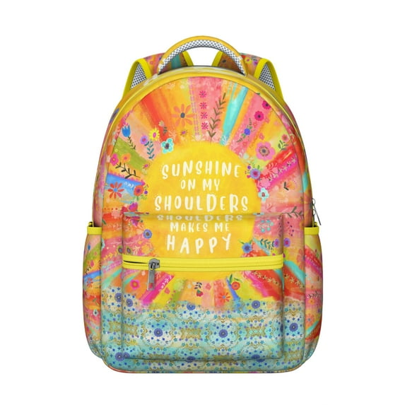 Boho Tribal Print Bookbag for College - 17 Inch Laptop Compartment, Water-Resistant Oxford Fabric, Large Capacity for Dorm & Library