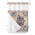 thumbnail image 1 of Boho Tribe No Hook Shower Curtain Waterproof, Bathroom Curtains with Snap in Liners and See Through Top Window, Southwest Aztec Colorful Abstract Pattern Hotel Style Bathtub Curtains Shower 72"Wx96"L, 1 of 8