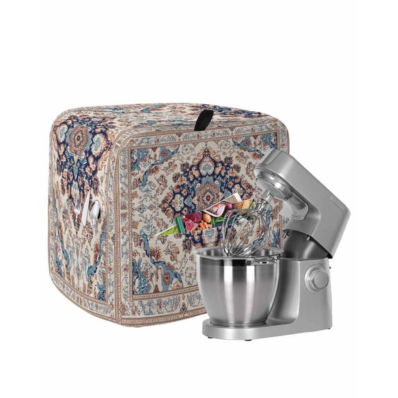 Boho Tribe Stand Mixer Dust Cover with Storage Pocket & Handles,Southwest Aztec Colorful Abstract Pattern Fits All Tilt Head & Bowl Lift Kitchen Appliance Cover Organizer Bag Accessories,4.5-5 Quart