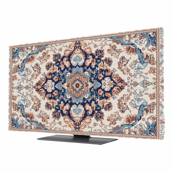 Boho Tribe TV Cover for 24 Inch Screen,Stretch Fabric Dustproof TV Display Protector,Southwest Aztec Colorful Abstract Pattern Elastic Slipcover Monitor Cover for Indoor Desktop Computer 20.9"x11.8"