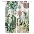 thumbnail image 1 of Boho Tropical Kitchen Curtains Summer Palm Leaves Botanical Beige Cafe Short Curtains for Bathroom Blackout Window Curtain Grommet Small Window Treatment Drapes for Bedroom Living Room 27.5"x39"x2, 1 of 9