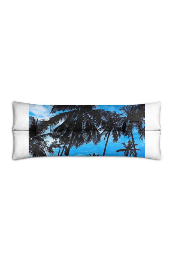 Boho Tropical Mastectomy Pillow - Travel-Friendly Cushion for Car Seatbelt Protection