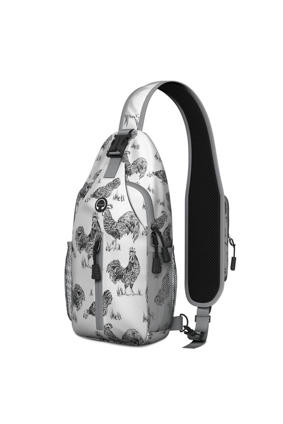 Boho Tropical Palm Trees Sling Backpack – Durable Water-Resistant Crossbody Bag with Summer Beach and Ocean Sunset Patterns, Designed for Travel and Outdoor Enthusiasts