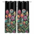 thumbnail image 1 of Boho Tulip Flower Blackout Curtains for Bedroom, Spring Watercolor Abstract Floral Plant Thermal Insulated Kitchen Drapes with Grommets, Light Blocking Window Treatment, 2 Panels 42" x 63", 1 of 7