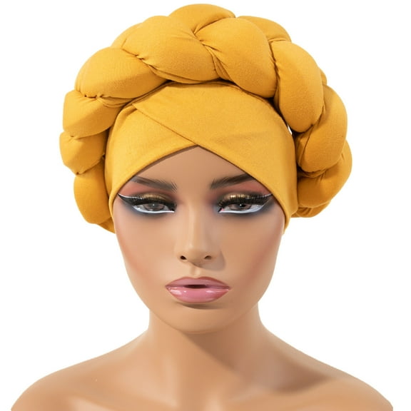 Boho Turban Headwrap One Size Polyester Hair Day Cover Easy Wear Headband Wig Braids Natural Hair Quick Style Accessory for Women