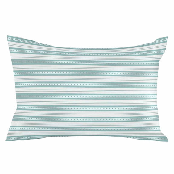 Boho Turquoise Stripe Throw Pillow Cover 20 x 36 Inch Decorative Pillow Cover Abstract Geometric White Minimalist Lumbar Pillowcase Seasonal Rectangle Cushion Case for Couch Sofa Bed Living Room